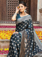 Shree Shyam Fashion Tarquice Silk Saree - Distacart