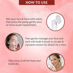 Glamveda Kesar Chandan Ubtan Foaming Face Wash With Soft Silicone Brush