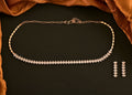 Joban Fashion Women Golden White Ad Necklace Set With Earrings