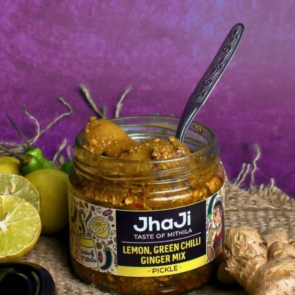 Jhaji Store Lemon, Ginger & Green Chilli Pickle