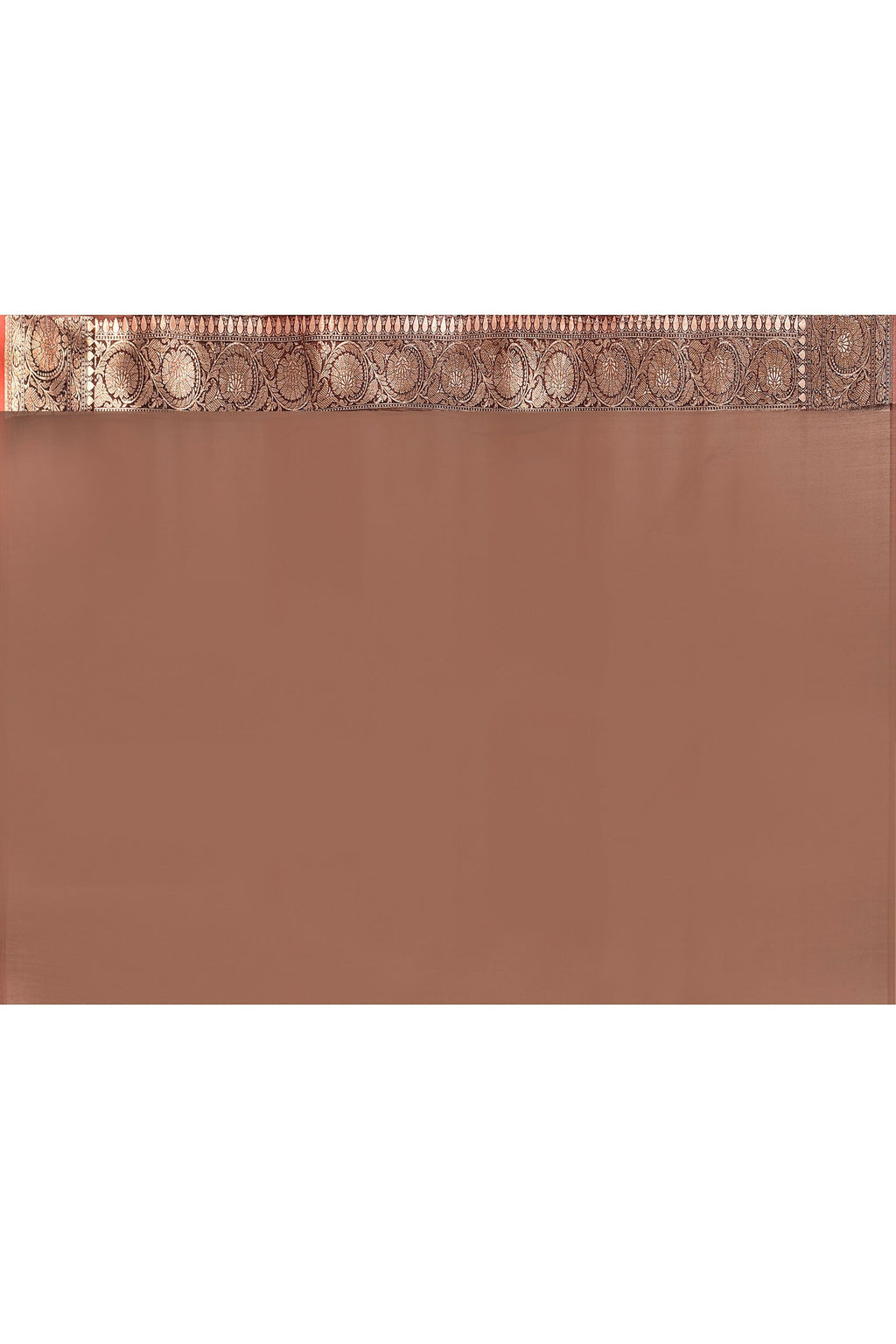 Joban Fashion Coco Brown Banarasi Soft Pure Handloom Banarasi Silk Saree