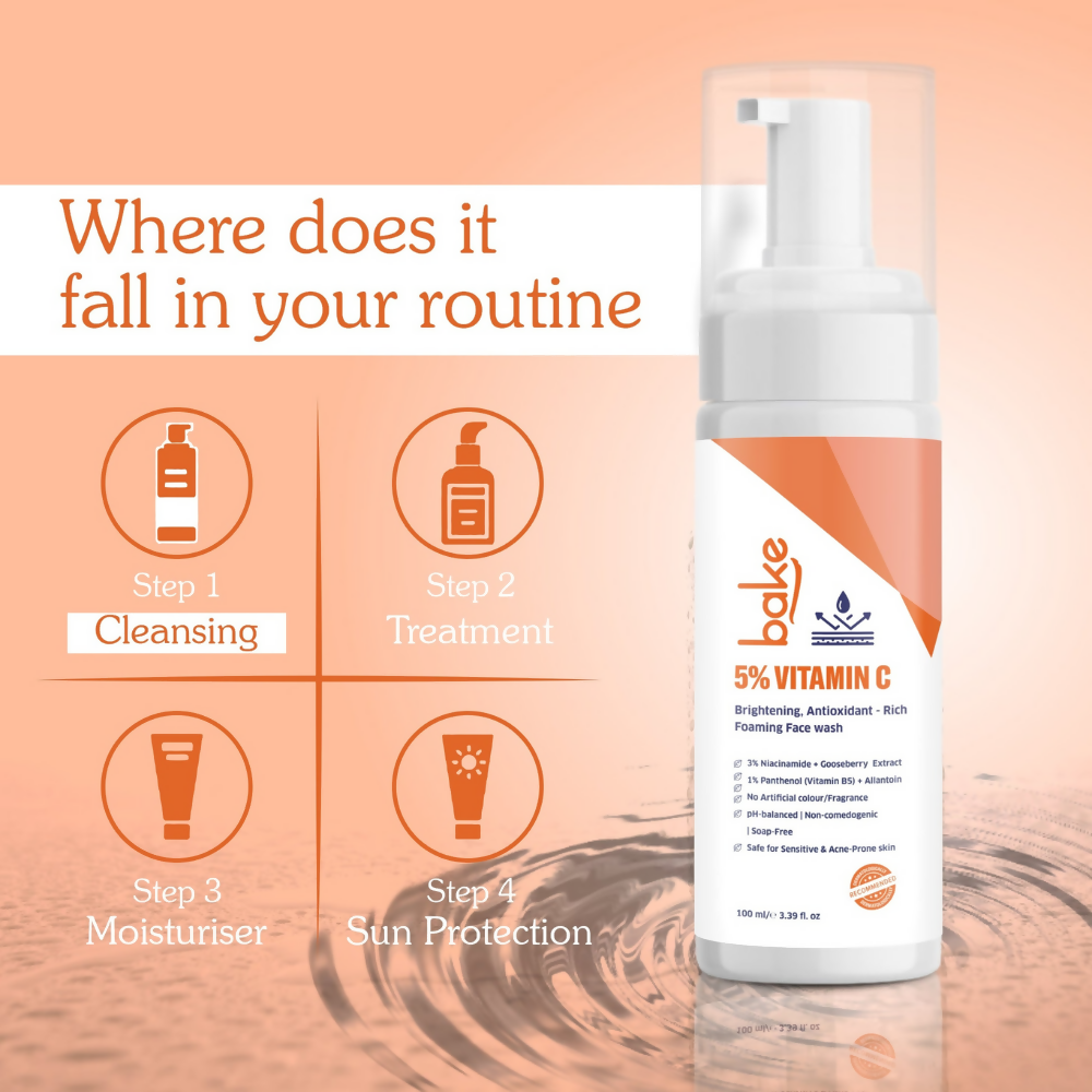 Bake 5% Vitamin C Foaming Face Wash with 3% Niacinamide