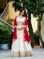 Lehenga Mart Designer Indian Wedding Lehenga Choli-White - Distacart
