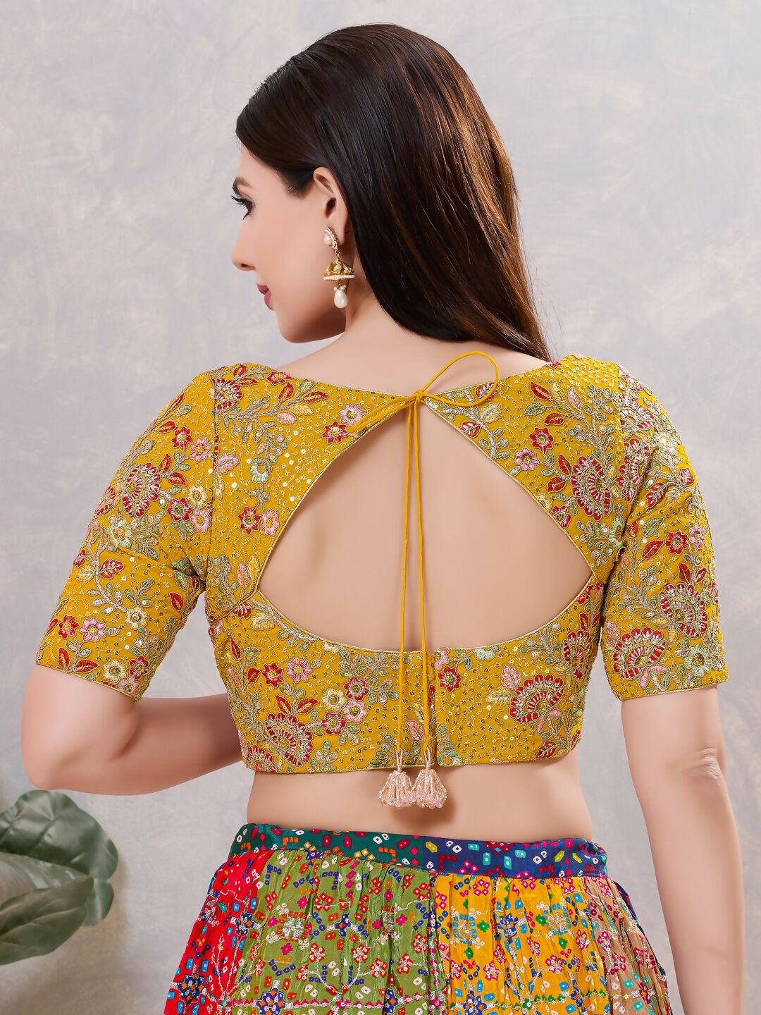 Joban Fashion Women Silk Mustard Stitched Blouse