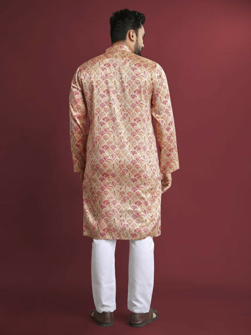 Anaita Multicolour Printed Pure Silk Straight Kurta