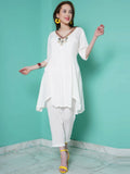 Women Republic White Rayo N Crepe Coord Set - Distacart