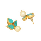 Nuyug 22K Gold Plated Cerulean Studs - Distacart