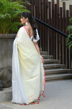 Beatitude White Tissue Silk Saree