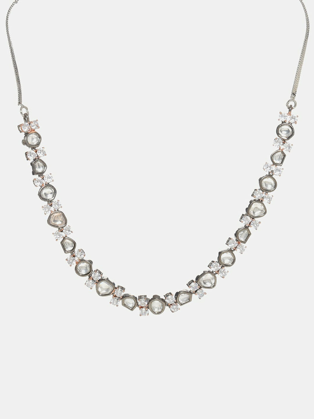 Stone Neckpiece with Studs- Ruby Raang