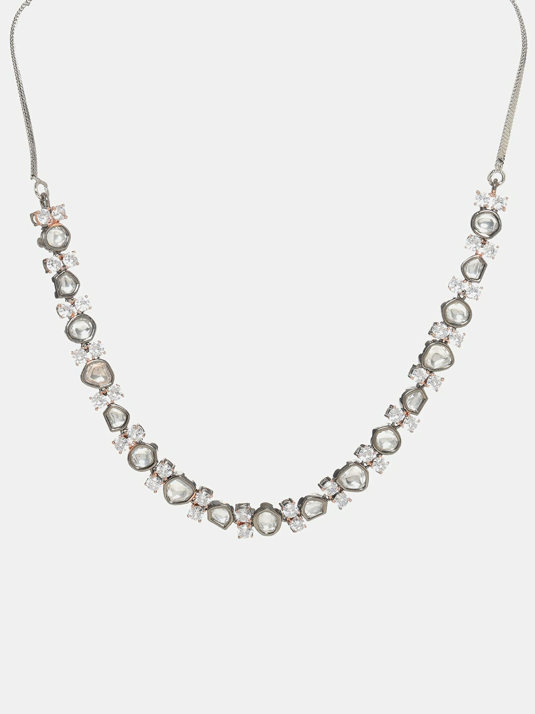Stone Neckpiece with Studs- Ruby Raang