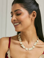 Nuyug 22K Gold-Plated Kundan & Pearls Studded Matha Patti with Regal Motifs Head Jewellery - Distacart