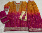Anaita Pink Chinon Silk Readymade Suit with Sequence Work - Distacart