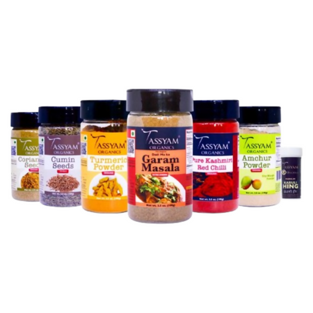 Tassyam Organics Student/ Traveller Essential Spice Pack