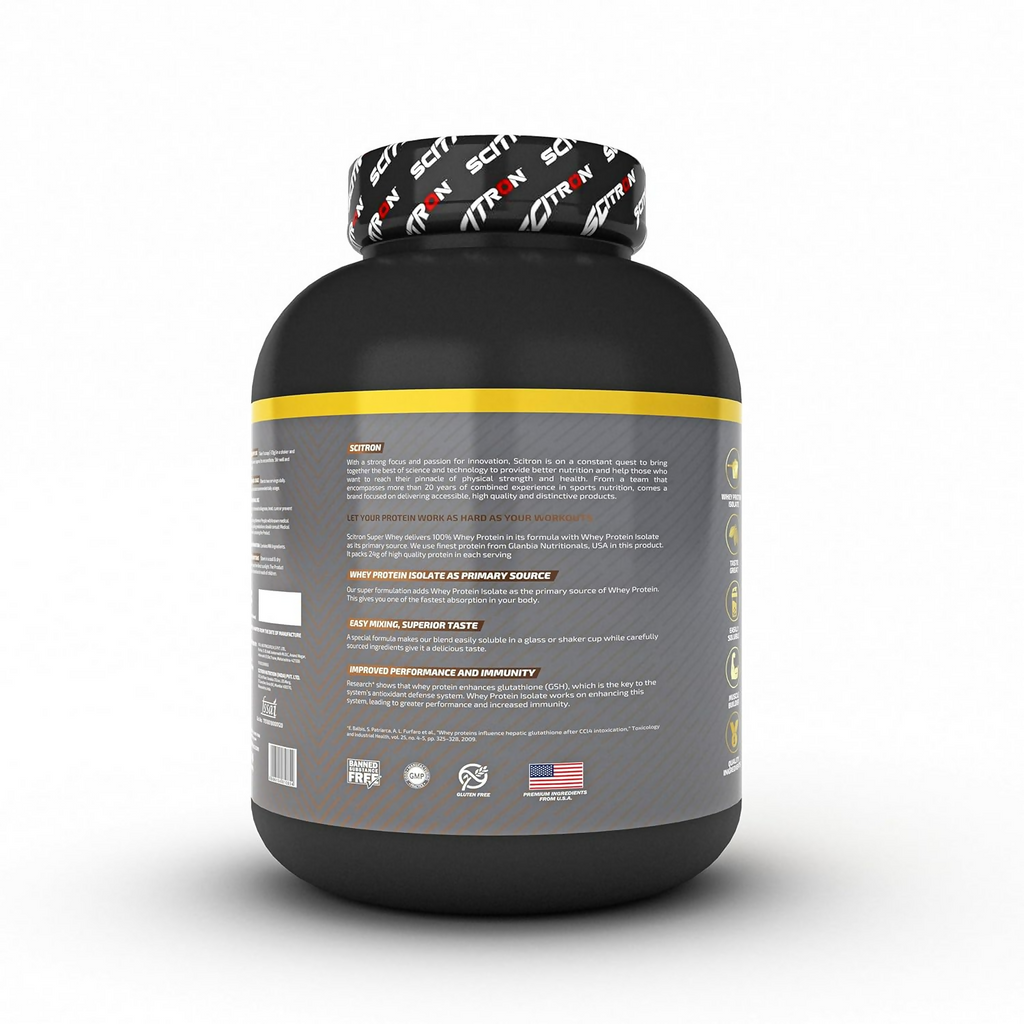 Scitron Super Whey Isolate Protein Powder - Double Rich Chocolate - Distacart
