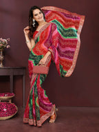 Ai Fashion Multi Georgette Digital Print Party Wear Saree - Distacart