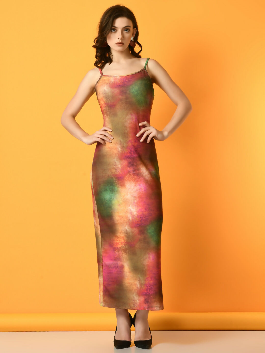 Myshka Women's Multi Printed Party Dress - Distacart