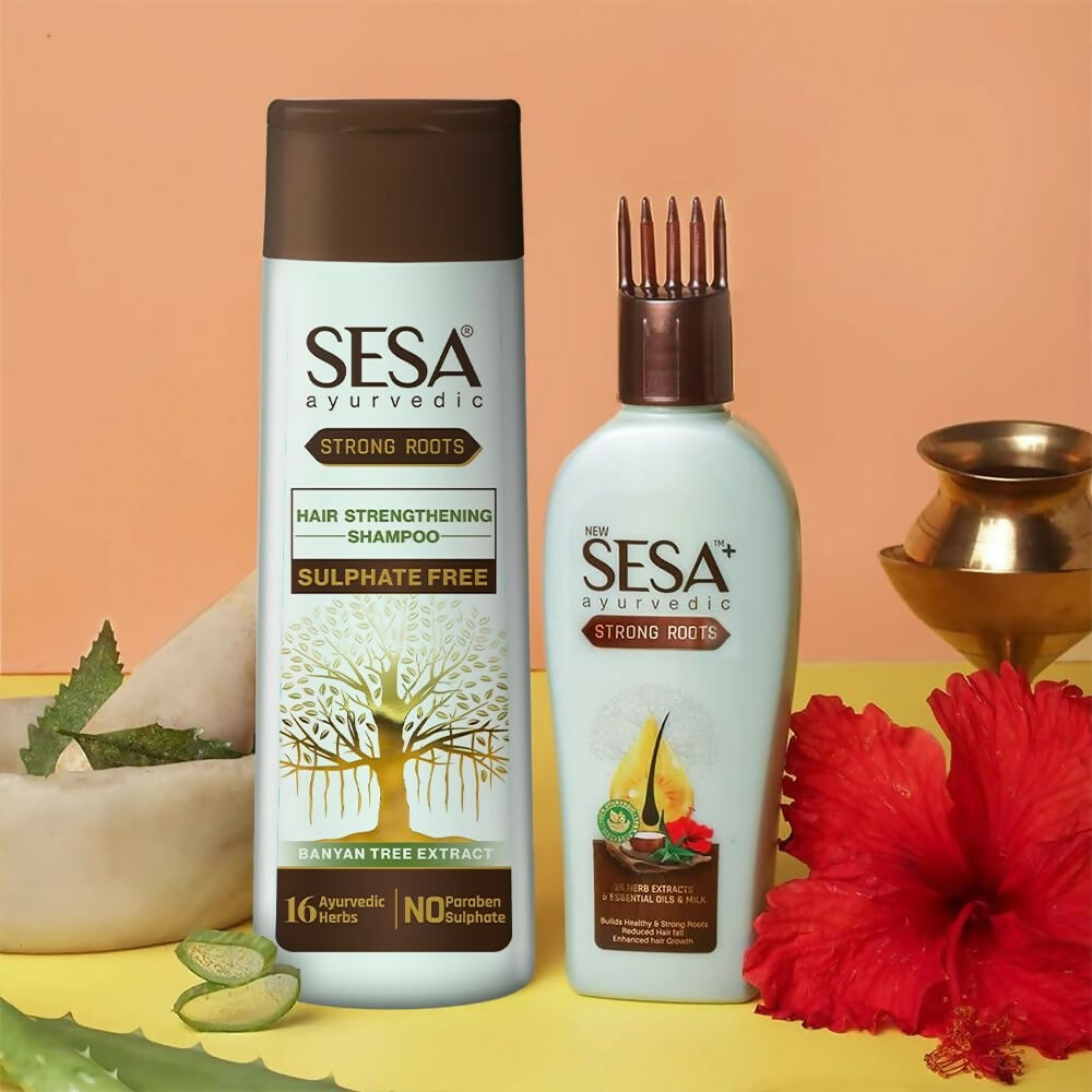 Sesa Strong Roots Sulphate Free Hair Strengthening Shampoo - Distacart