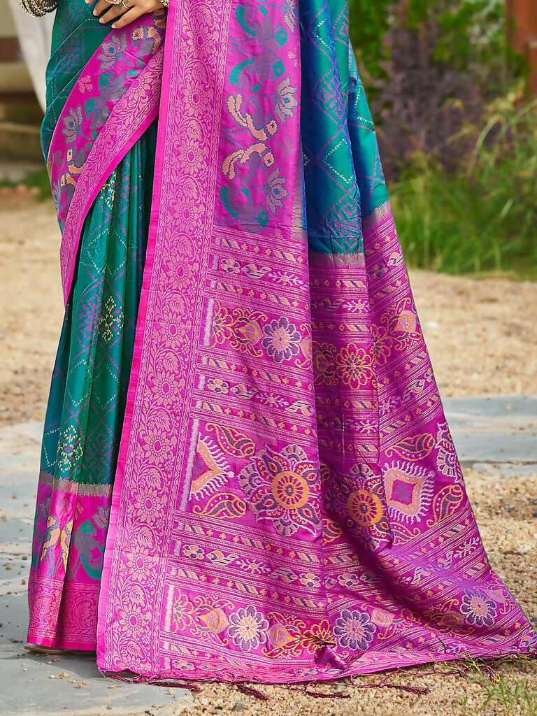 Shree Shyam Fashion Sea Green Soft Silk Saree - Distacart