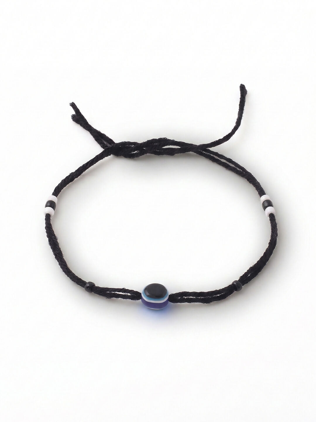 NVR Women Set of 2 Black Beaded Evil Eye Anklet - Distacart