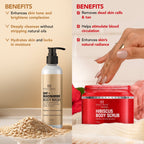 Botanic Hearth Oat & Niacinamide Bodywash & Hibiscus Scrub Combo