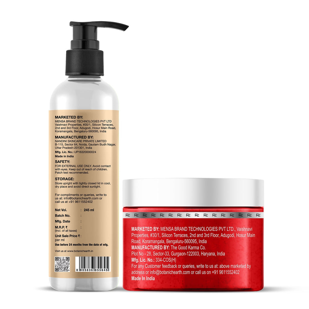 Botanic Hearth Oat & Niacinamide Bodywash & Hibiscus Scrub Combo