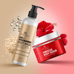 Botanic Hearth Oat & Niacinamide Bodywash & Hibiscus Scrub Combo