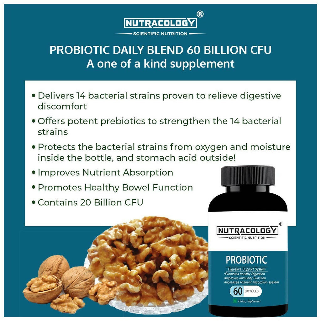 Nutracology Probiotics Supplement For Digestion Immunity And Overall Gut Health Capsules - Distacart