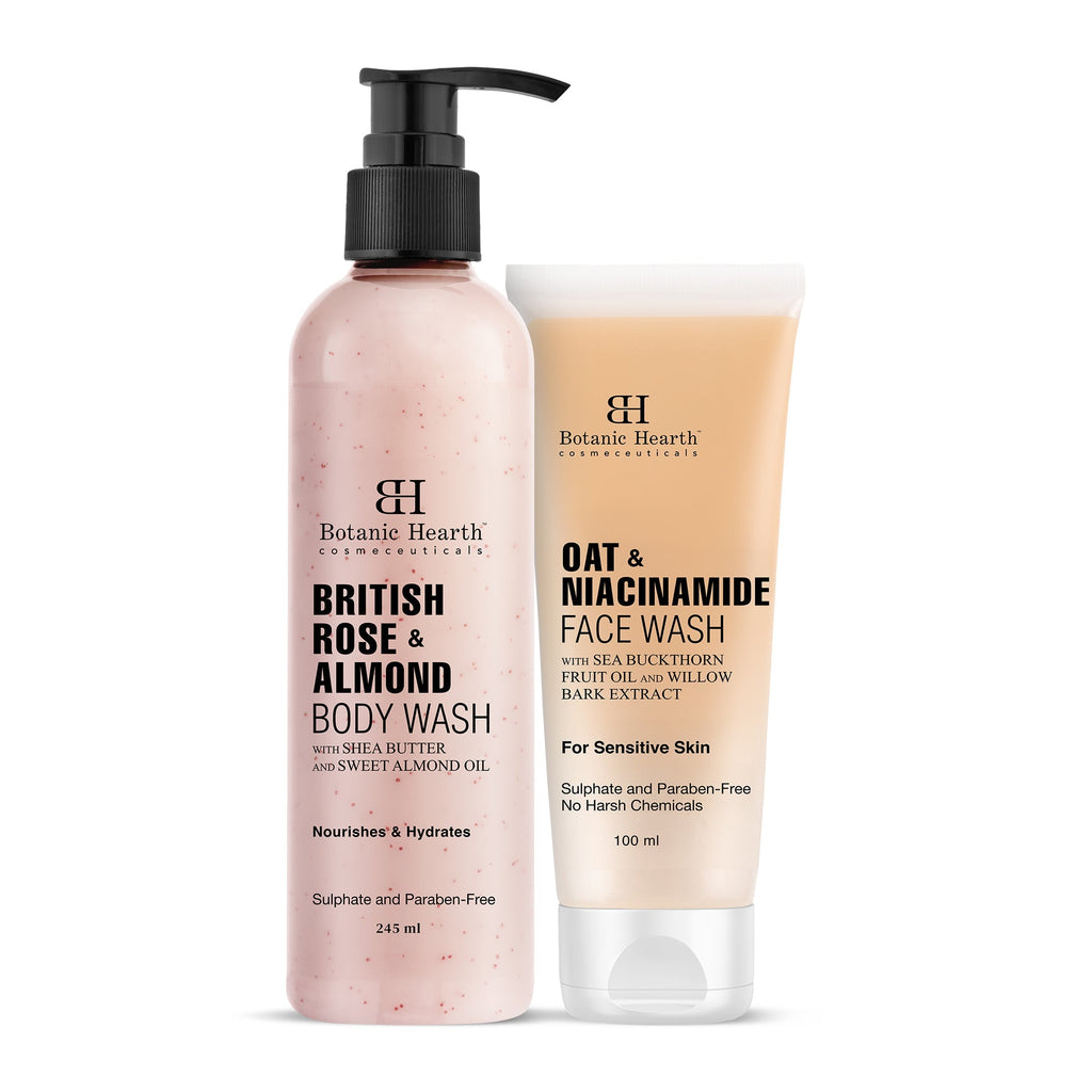 Botanic Hearth British Rose Body Wash with Oat Face Wash