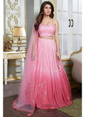 Hazel Wedding Designer Pink Nylon georgette Readymade Lehenga Choli