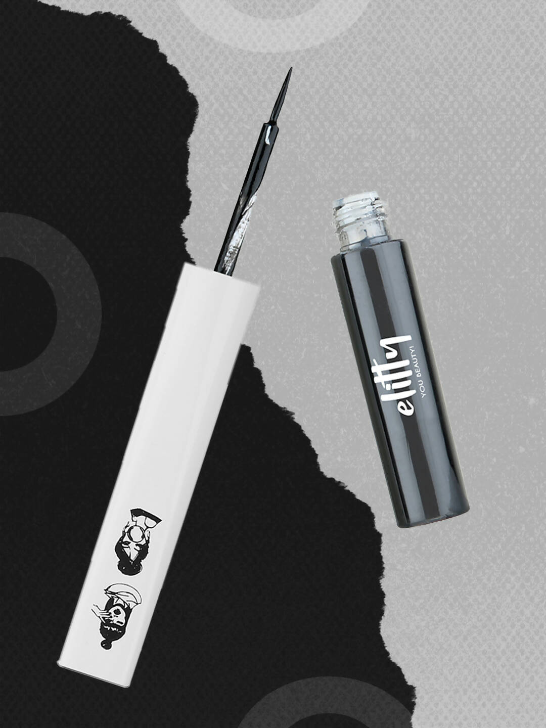 Elitty Black Pop Color Matte Finish Liquid Eyeliner - Dark Matter-Black
