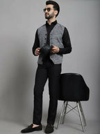 Even Apparels Solid Waistcoat - Blue