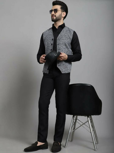 Even Apparels Solid Waistcoat - Blue