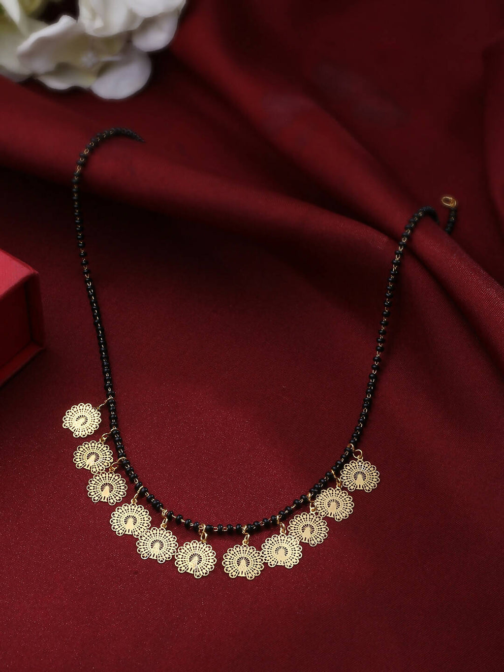 NVR Women Ethnic Gold-Plated Beaded Mangalsutra - Distacart