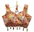Vamika Pink Banglori Silk Digital Print And Embroidery Blouse - Distacart
