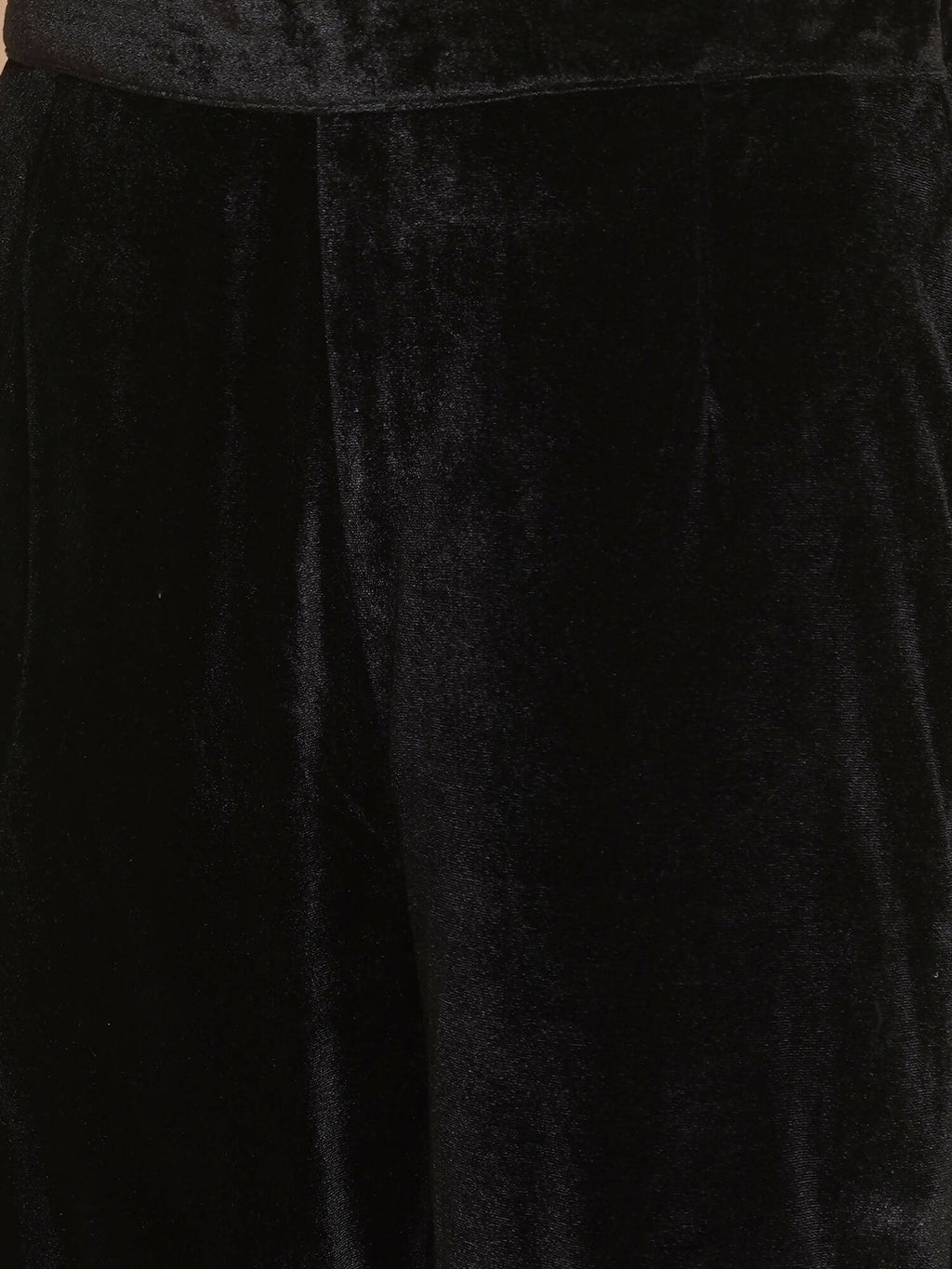 Women Republic Black Velvet Kaftaan Style Kurta With Pants - Distacart