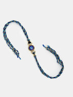 NVR Women & Men Set of 2 Blue Evil Eye Bhaiya Bhabhi Rakhi With Roli Chawal - Distacart
