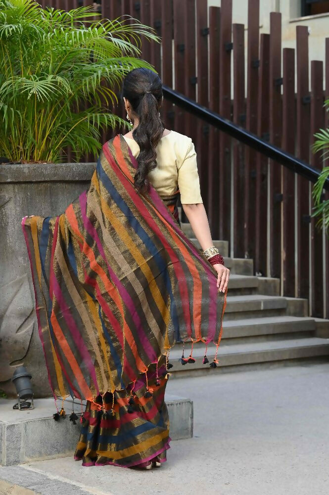 Beatitude Multicolor Tissue Silk Saree