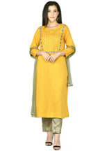 Joban Fashion Mustard Cotton Rayon Kurta Set