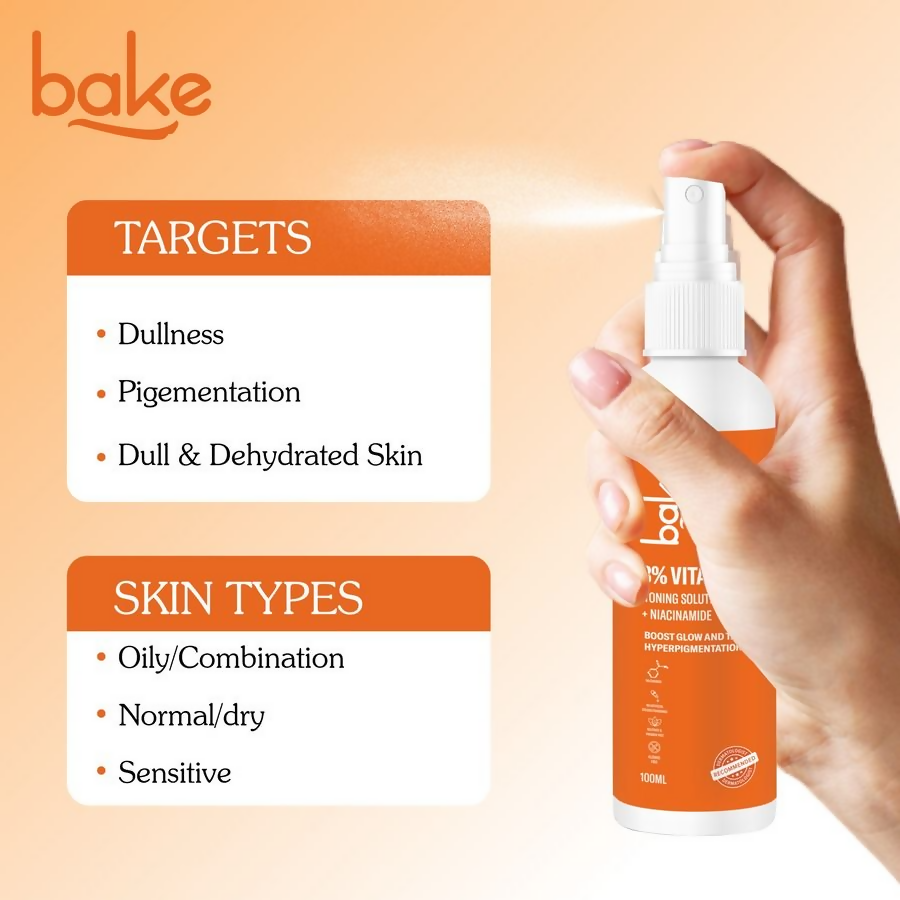 Bake 3% Vitamin C Toner With Niacinamide For Brightening & Glowing Skin