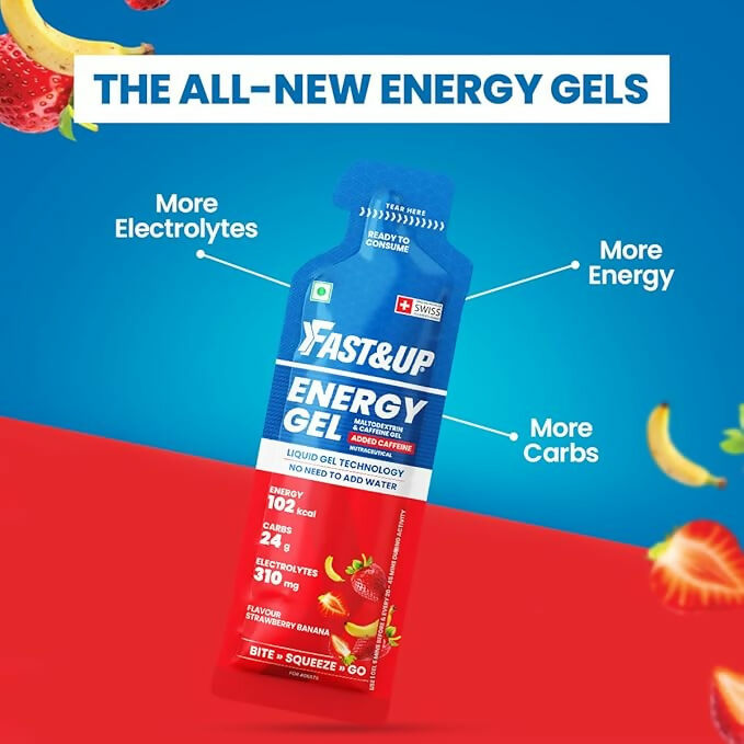 Fast&Up Energy Gel-Strawberry Banana Flavour - Distacart