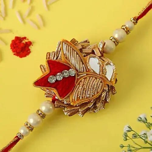 Exclusive Zardosi Rakhi & Almonds Jar - Distacart