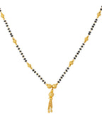 NVR Women's's Set of 2 Black Gold-Plated Beaded Mangalsutra With Ad Stone - Distacart