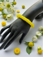 Inhanns Unisex Crystal Bloom – Adjustable Crystal Bead Bracelets - Lemon Yellow - Distacart