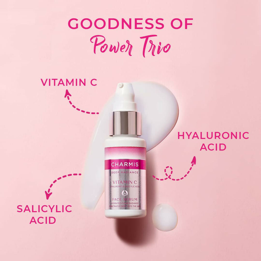Charmis Deep Radiance Vitamin C Face Serum With Hyaluronic Acid and Salicylic Acid