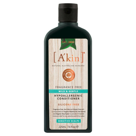 Akin Natural Mild & Gentle Fragrance Free, Hypoallergenic Conditioner