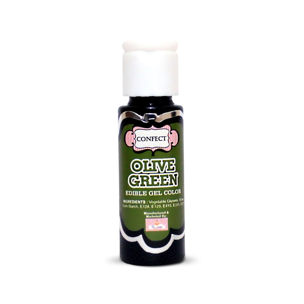 confect olive green gel color br b 20 gms b