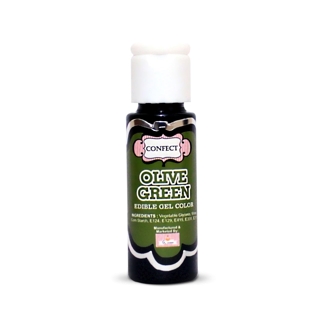 confect olive green gel color br b 20 gms b