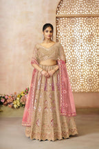 Kesar Fab Chiku Banarasi Silk Embroidered Lehenga
