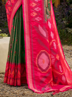Shree Shyam Fashion Mehendi Soft Silk Saree - Distacart