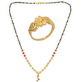 AanyaCentric Gold-plated Mangalsutra & Ring Set - Distacart